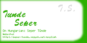 tunde seper business card